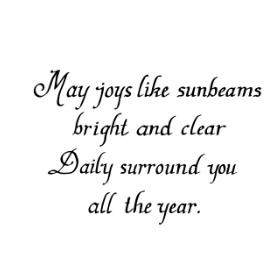 May Joy Like Sunbeams/Cling
